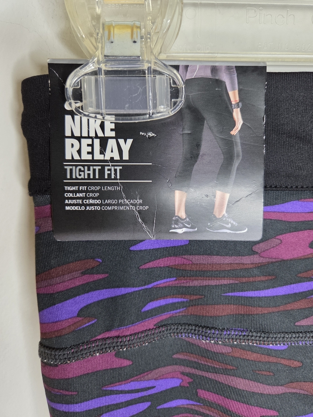 NWT Nike size M Relay- Dri-FIT Black & Multicolor Running Tights - Picture 8 of 11